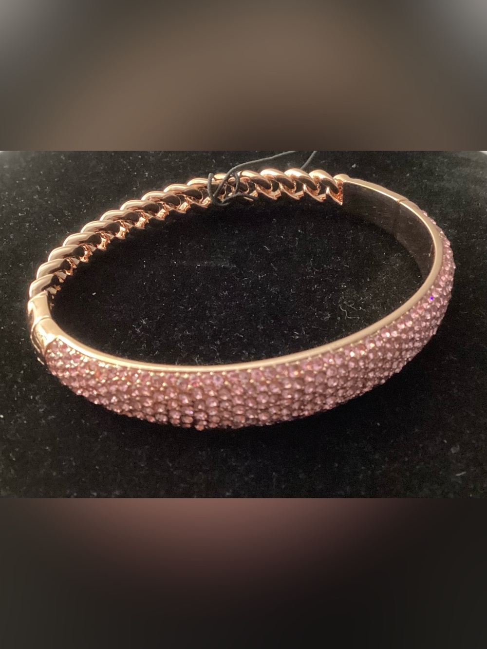 Aqua Rose Gold Crystal Pavé Bracelet